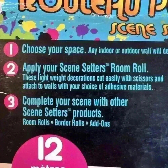 Nwt rainbow animal print scene setters room roll 40 feet long - Picture 4 of 5